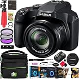 Panasonic LUMIX FZ80D Compact Point and Shoot 4K Digital Camera with 20-1200mm Zoom Lens DC-FZ80D Bundle with Deco Gear Photography Bag + UV FLD CPL Filter Kit + Photo Video Software and Accessories