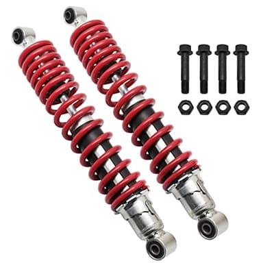 M MATI Front Left Right Shock Absorber Struts With Self-Locking Nut for Yamaha Banshee 350 YFZ350 1987-2006 3GG-23350-20-36 3GG-23350-20-P0 3GG-23350-10-P1 (Red)