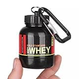 RNB Digital Portable Protein Powder and Supplement Powder Container Storage to go for Gym and Travel - Supplement and Protein Powder Funnel with Durable Key-Chain, BPA Free; Workout Now!