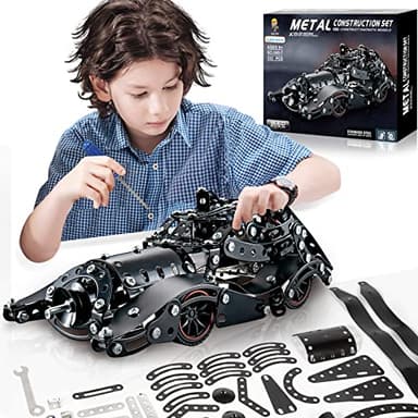 LILCRUIBAO Erector Sets for Boys Age 8 9 10 11 12-16 and Older, 332 Pcs Batman Model Car Building Set for Kids Ages 8-12 Year and Up Metal STEM Educational Toy for Kids Boys Girls or Adults