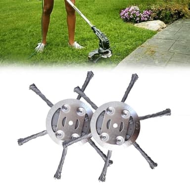 Steel Wire Grass Trimmer Head for 5mm Aperture, 2026 New String Trimmer Replacement Head, Universal Brush Cutter Steel Head, Durable Weed Trimmer Head for Garden Home Use (1, Sliver(6 Blades))