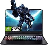 acer Nitro Gaming Laptop i9-11900H, 64GB RAM, 2TB PCIe SSD, NVIDIA GeForce RTX 3060 6GB, 15.6" FHD 144Hz IPS, 4-Zone RGB Backlit, Webcam, WiFi 6, Ray Tracing, Win 11 Home, Black