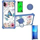 jioeuinly Jitterbug Smart 3 Case Compatible with Lively Smart Phone Case for TCL A2X Case A508DL Cover [with Tempered Glass Screen Protector][Hard PC + Soft Silicone][Luminous Effect] YGL-LHD