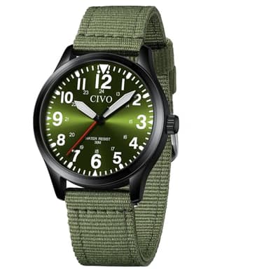 CIVO Military Watch for Men Waterproof: Analog Mens Watches Classic- Field Wrist Watches for Man