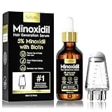 5% Minoxidil Hair Growth Oil for Men & Women Kit - Extra Strength Regrowth Serum, Topical Hair Loss Treatment Serum, Thicker, Healthier Hair & Beard Growth Kit, 2.11 fl.oz