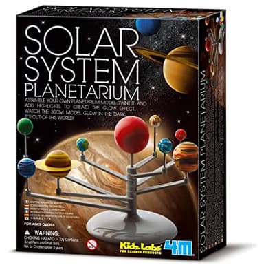 4M Solar System Planetarium - DIY Glow-in-the-Dark Model Kit for Kids