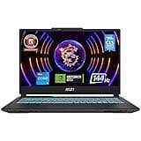 MSI Cyborg 15 Gaming Laptop: Intel Core i5-12450H GeForce RTX 2050, 15.6" FHD, 144Hz, 16GB DDR5, 512GB NVMe SSD, Type-C USB 3.2 Gen 1, Cooler Boost 5, Win 11 Home: Black A12UCX-276US