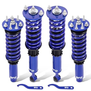BFO Coilovers for Honda Accord 2003-2007 CM4/CM5/CM6/CM7/CM8, For Honda Acura TL/TL Type-S 2004-2008, Height Adjustable Full Coilovers Suspension Kit, Preset Damping Shock Absorber, Lowering Kit Blue