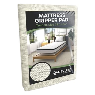 Nevlers 78" x 36" Twin XL Non Slip Mattress Gripper Pad | Bed Stoppers to Prevent Sliding Mattress | Open-Weave PVC Mattress Grippers for Sliding | Bed Anti Slip Pads