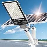 WYWNA 8000W Solar Street Lights Outdoor - 6500K Parking Lot Lights Commercial Dusk to Dawn, Heavy Duty Split Type LED Solar Street Light Remote Control, Street Light for Yard/Driveway