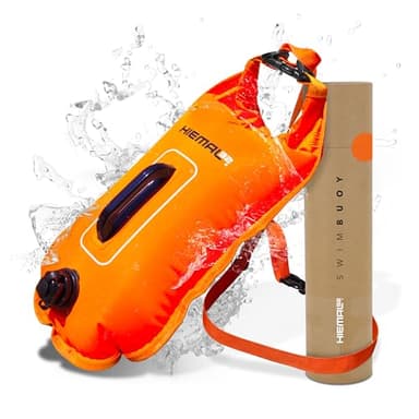Swim Buoy for Open Water with Dry Bag 15L - Fully Waterproof Swim Bubble - Be Safe with Higher Visibility, Toughened Nylon and Rest Handle Swimming Buoy - Open Water Buoy for all Season Swimmers