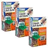 TERRO T1804-3SR Outdoor Ready-to-Use Liquid Ant Bait Killer and Trap - Kills Common Household Ants - 12 Bait Stations