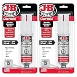 J-B Weld ClearWeld 5 Minute Epoxy, Clear, Syringe, 2 Pack, 50112-2