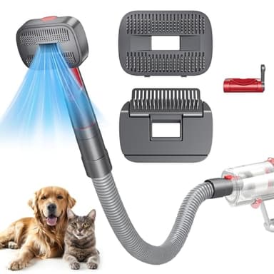 Pet Dog Grooming Attachment Kit Compatible with Dyson V7 V8 V10 V11 V12 V15 Vacuums (Not for V6), Dog Deshedding Brush Attachment for Shedding Grooming, Hair Grooming Tools for Dog and Cat, 6 Pack