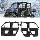 KEMIMOTO Soft Cab Enclosure Compatible with Polaris Ranger XP 1000 Crew 2019-2025, 2 Zipper Soft Doors Water-Resistant UTV Upper Doors, Rolling Window, Side by Side Accessories
