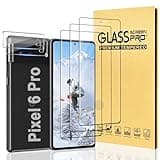 3+2 Pack Pixel 6 Pro Tempered Glass Camera Screen Protector, Fingerprint Unlock, 9H Hardness Scratch Resistant, 3D Full Coverage, No Bubble, for Google Pixel 6 Pro Screen Protector 6.7 Inch