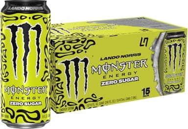 Monster Energy Lando Norris, Sugar Free Energy Drink, 16 Ounce (Pack of 15)