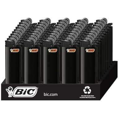 BIC Maxi Pocket Lighter, Special Edition Series, Black, 50 Count Tray of Lighters