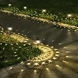 URAGO Super Bright Solar Lights Outdoor Waterproof 10 Pack, Dusk to Dawn Up to 12 Hrs Solar Powered Pathway Garden Lights Auto On/Off, LED Landscape Lighting Decorative for Walkway Patio Yard