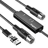 Fasgear USB C MIDI Cable with Type C to USB Adapter, 6ft Type C to in-Out MIDI Cable for Music Keyboard Piano to PC Laptop, MIDI to USB C Interface Converter for Windows, Android, Mac OS