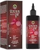 100% Natural Onion Black Seed Hair Oil (8.45 fl oz / 250 ml) I Supports long, lustrous & shiny hair I No mineral