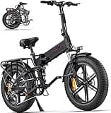 ENGWE Engine Pro/Engine Pro 2.0 1000W/1200W Adult Folding E-Bike, 20" 4.0" Fat Tire Electric Bike with 48V 16AH/52V 16AH 93miles/68miles Range, (Engine pro 1.0, Black)