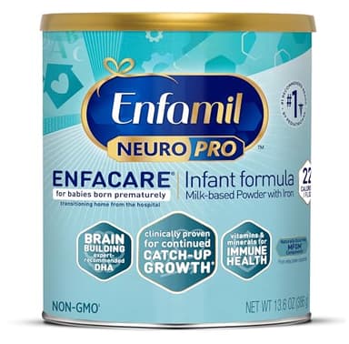 Enfamil NeuroPro EnfaCare High Calorie Premature Baby Formula, Milk-Based with Iron, Brain-Building DHA, Vitamins & Minerals for Immune Support, added easy-to-digest proteins, Baby Milk, 13.6 Oz Can