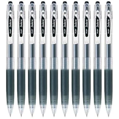 Pilot Juice 038 Retractable Gel Ink Pen (LJU-10UF), Ultra Fine Point, 0.38mm, Black Ink, Set of 10