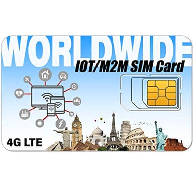 SpeedTalk Mobile IoT SIM Card M2M with 12 Months Service at 64kbps | 2G/3G/4G Devices | No Contract | Data SIM | Worldwide Coverage