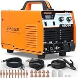SONNLER 2 in 1 50A Plasma Cutter/MMA, 220V Digital Inverter IGBT Plasma Cutter Machine With Built-in Air Compressor, 1/3 Inch Clean Cut With Gas Delay.