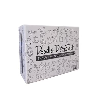 BULLDOZER GAMES Doodle Disaster: The Art of Miscommunication | A hilarous Drawing Game, 2-6 Player Party Game for Families, Kids, and Adults | Dry erasers and 240 Image Cards