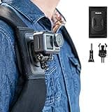 TELESIN Backpack Mount Clip Bag Belt Shoulder Strap Holder for GoPro Hero 13 Go Pro Max Go Pro Hero 12 11 10 9 8 7 6 5 DJI Action 3 4 5 PRO Insta360 X3 GO3 Ace Pro Bike