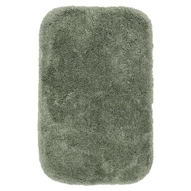 Garland Rug Finest Luxury Green Deep Fern 24 in. x 40 in. Ultra Plush Washable Bath Rug -Soft, Fluffy, Non-Slip Design for Your Bathroom, Combining Comfort, Durability, and Elegance for Your Home