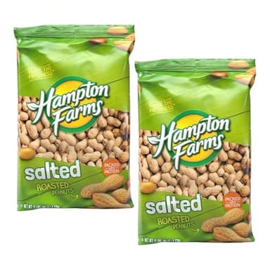 Salted In-Shell Peanuts 5 lb Bag (Pack of 2) – Fresh Roasted Whole Peanuts in Shell, Bulk 10 lb Premium Salted Peanuts, High Protein Snack, Natural Crunchy Peanuts for Snacking, Parties & Wildlife Feeding