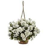 Nearly Natural Geranium Hanging Basket Artificial Plant UV Resistant (Indoor/Outdoor)