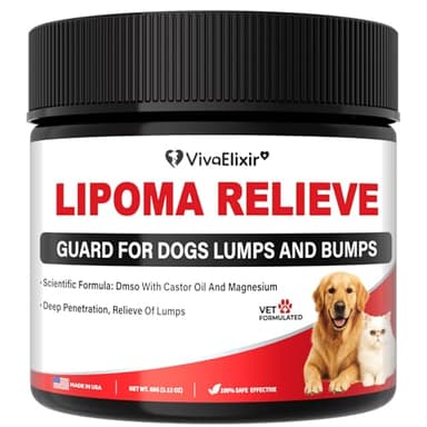 Lipoma Treatment for Dogs & Cats, Dog Balm with Castor Oil, DMSO Cream, Support Joint Comfort with Natural Ingredients, Reduce Bumps, Promotes Healthy Tissue & Skin, Safe for All Breeds-60g
