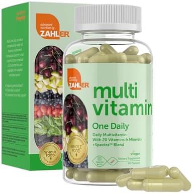 Zahler - One Daily Vegan Multivitamins for Women & Men (60 Count) Kosher Essential Vitamins & Minerals with Whole Food Spectra Blend - Vegetarian and Vegan Vitamins for Adults