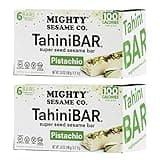 Mighty Sesame TahiniBars With Pistachio (2 Pack Total 12 Bars) 100 Calorie Bar, Gluten Free, Vegan, Nothing Artificial, Kosher