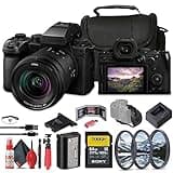 Panasonic Lumix S5 IIX Mirrorless Camera with 20-60mm Lens (DC-S5M2XKK) + 64GB Memory Card + Filter Kit + Bag + Card Reader + Flex Tripod + Cleaning Kit + Memory Wallet + Hand Strap + Cap Keeper