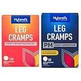 Bundle of Hyland's Leg Cramps Tablets, 100 Count and Leg Cramps PM Nighttime Formula, Natural Relief of Calf, Foot and Leg Cramps, 50 Count