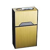 Full Pack 20 Regular Cigarettes Case Box with USB Lighter Rechargeable Flameless Windproof Moisture-Proof Portable (Gold)