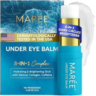 MAREE Under Eye Balm Stick Hydrating – Retinol Caffeine Under Eye Brightener Stick for Older Women – Collagen Undereye Cream for Dark Circles & Wrinkles – Skin Care Treatment Moisturizer