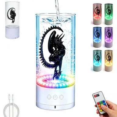 QGHZA 9.1" Alien Xenomorph Lamp with Rotating Base, Gift for Alien Fans