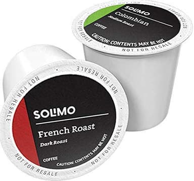 Solimo Colombian and French Roast Coffee Pods Compatible with Keurig Brewers, 48 Count
