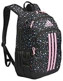 adidas Creator 2.0 Backpack (21L) Durable Small Athletic Student Laptop Bag for Boys/Girls, Speckle Black/Bliss Pink/Black, One Size