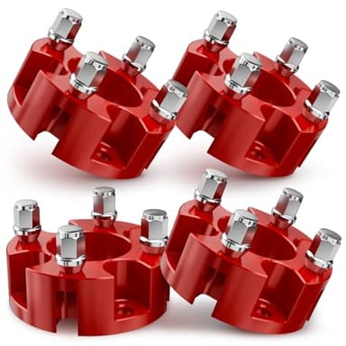 2 Inch Golf Cart Wheel Spacers Kit, 4x4 Golf Cart Wheel Spacer with Lug Nuts for Club Car EZGO YAMAHA, Wheel Spacers with 1/2"-20 Studs, 2.68''(68mm) Hub Bore, 4''(101.6mm) Bolt Pattern, 4PCS, Red