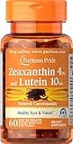 Puritan's Pride Zeaxanthin 4mg With Lutigold™ Lutein 10mg Carotenoids, Dietary Supplement for Healthy Eyes and Vision, 60 Easy-To-Swallow Rapid Release Softgels
