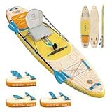 iTAOSTAR A02E 35" Extra Wide Paddle Board, Stand Up Paddle Board with Seat, Stable Wide Inflatable Paddle Boards for Adults/Family/Youth of All Skill Levels