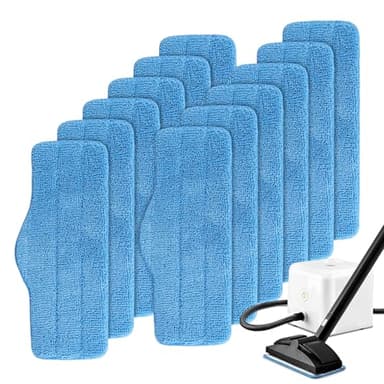 Steam Mop Pads Fit for Dupray Neat Steam Cleaner - 12 Pack Neat Washable and Reusable Microfiber Pads - Accessories for Neat Steam Cleaner