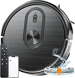 Robot Vacuum and Mop Combo, 2 in 1 Mopping Robotic Vacuum with Schedule, App/Bluetooth/Voice, Max Suction 3200Pa, Self-Charging Robot Vacuum Cleaner, Slim, Ideal for Pet Hair, Hard Floor, Carpet